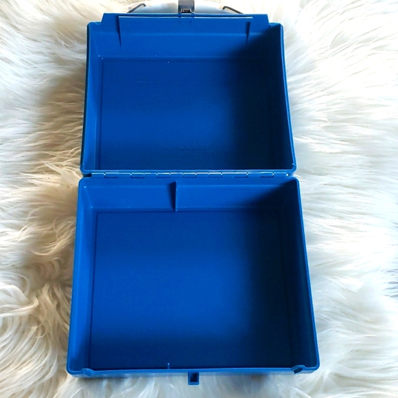 Raggedy Ann & Andy 1973 Vintage Blue Plastic Aladdin Lunch Box Canada Bobbs - Picture 6 of 8